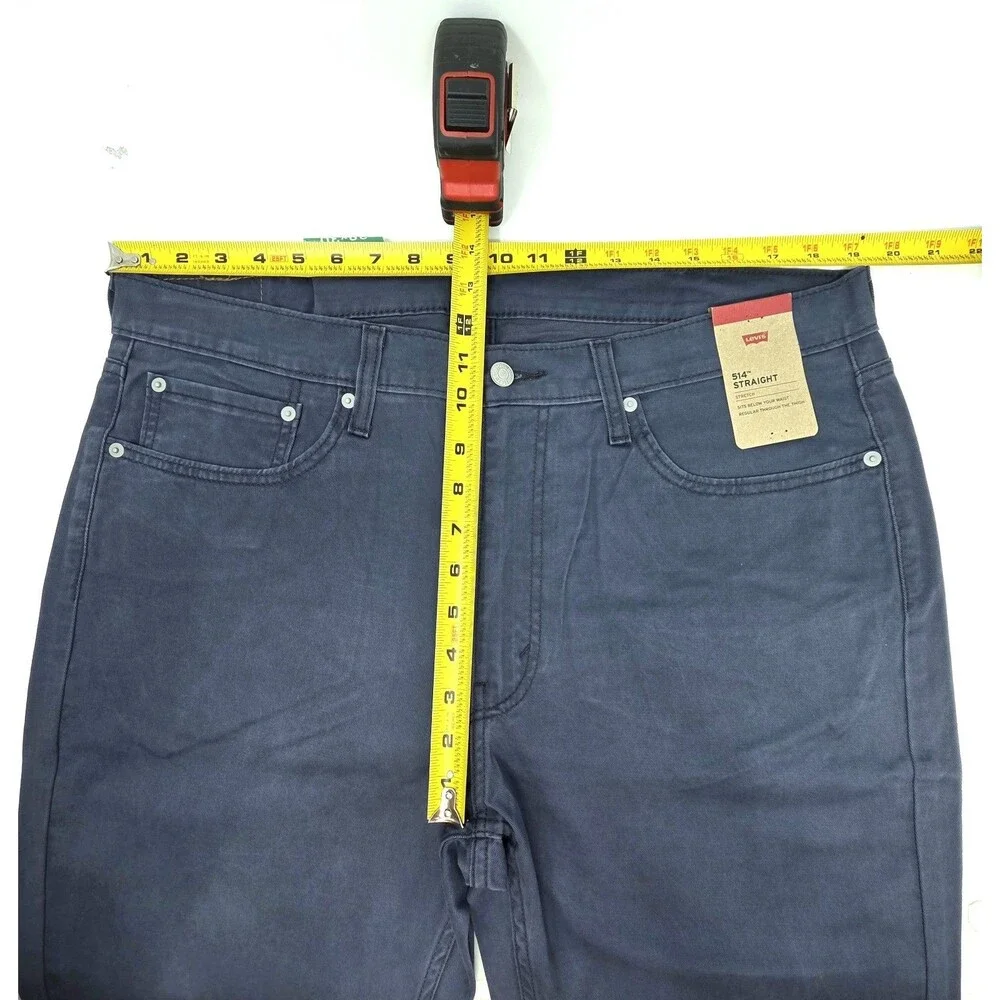 Levi's Men's 514 Straight Fit Cotton Twill Pant Dusty Blue Stretch Size 38x30